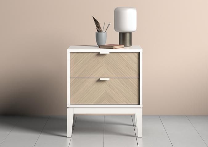 Тумба прикроватная Ellipsefurniture Fjord 2 ящика (белый) FJ010101070101 фото 3