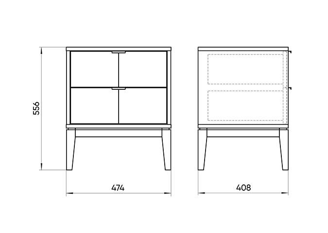 Тумба прикроватная Ellipsefurniture Fjord 2 ящика (белый) FJ010101070101 фото 5