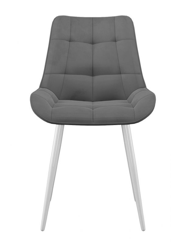 Стул DikLine 206М B22 GREY, ножки белые Фабрика Мебели ДИК BD-2232188 фото 2