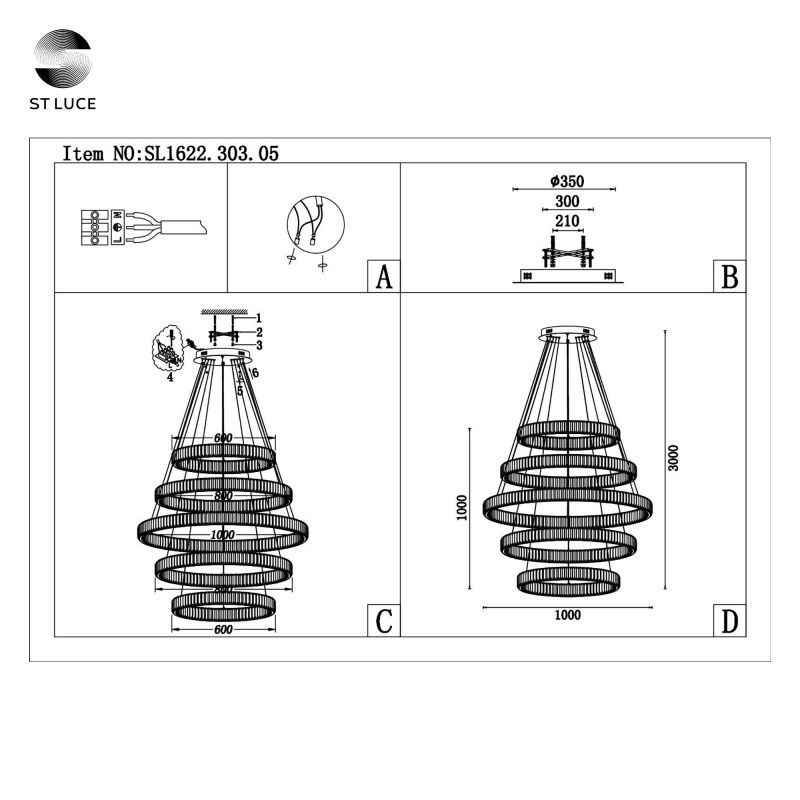 Люстра подвесная ST Luce TIVOLI SL1622.303.05