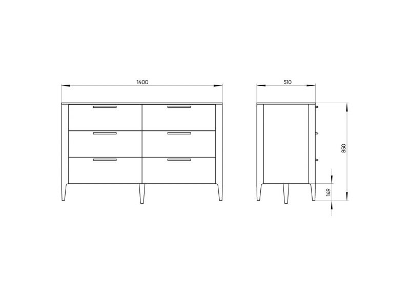 Комод Ellipsefurniture Type TY010208090101