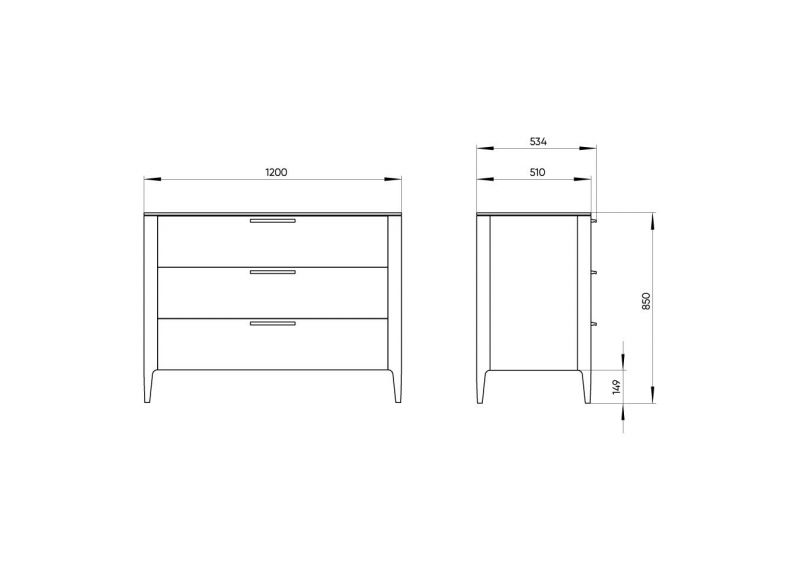 Комод Ellipsefurniture Type (темно-серый) TY010207060101 фото 3