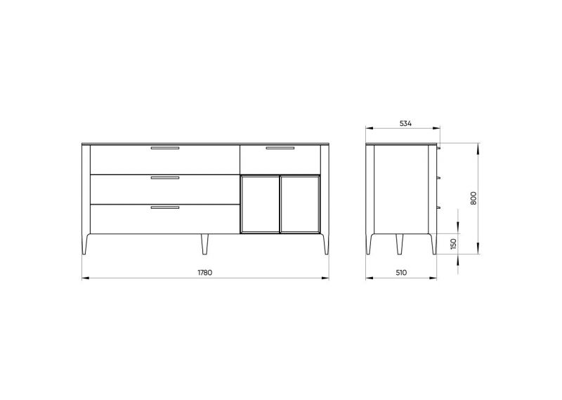 Тумба Ellipsefurniture Type TY010204230101