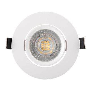 Встраиваемый светильник Denkirs DK3020WW IP 20, 10 Вт, GU5.3, LED, белый, пластик DK3020-WH