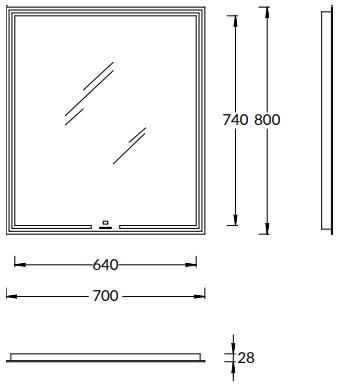 Зеркало Kerama Marazzi Mio MIO.mi.70\WHT 70х80 см