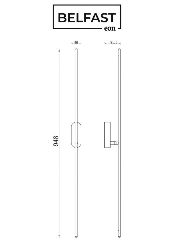 Светильник настенный Belfast Skipton 85001-1W-L BL