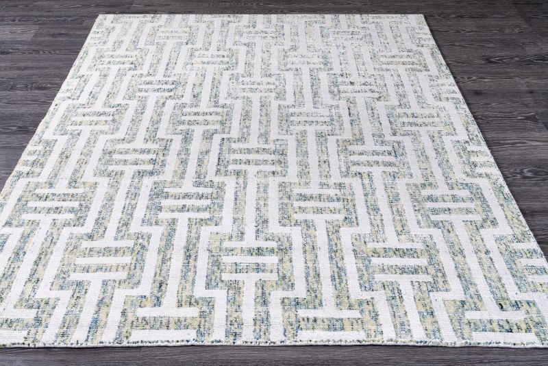 Индийский ковер из шерсти и арт-шёлка Carpet «KONARK» 2021080-LEMON GRASS 168 x 242 см фото 2