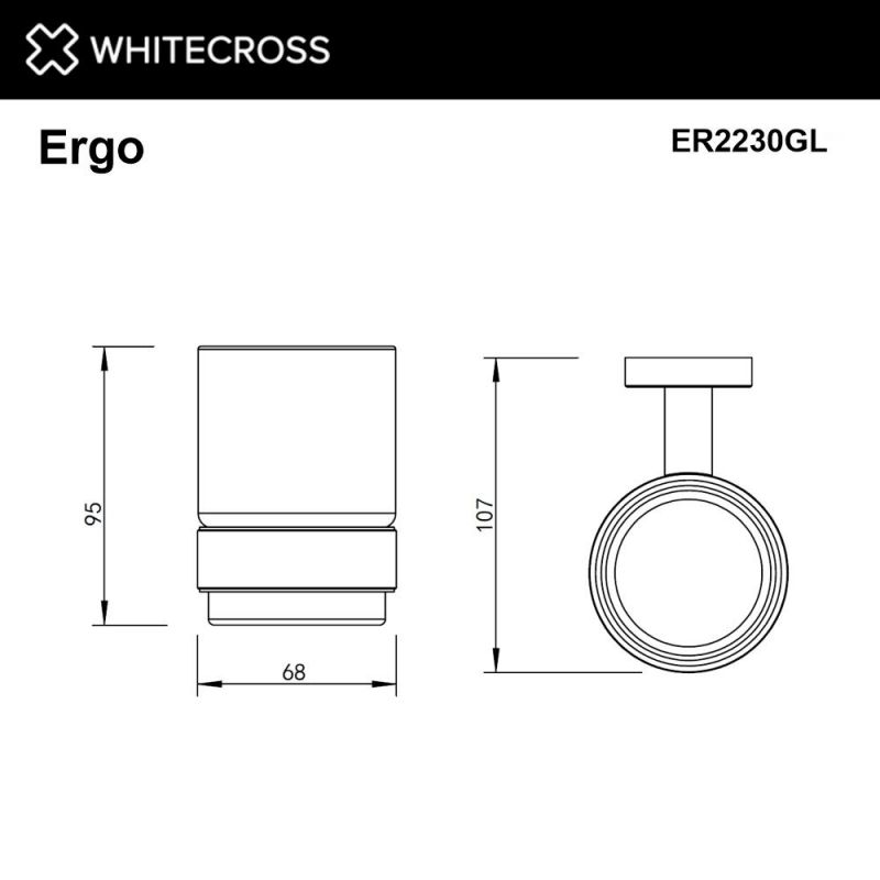 Стакан подвесной WHITECROSS Ergo ER2230GL, золото