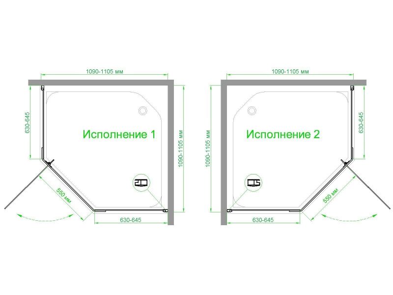 Душевой уголок Royal Bath TR RB110TR-C-CH 110 профиль хром, стекло матовое фото 4