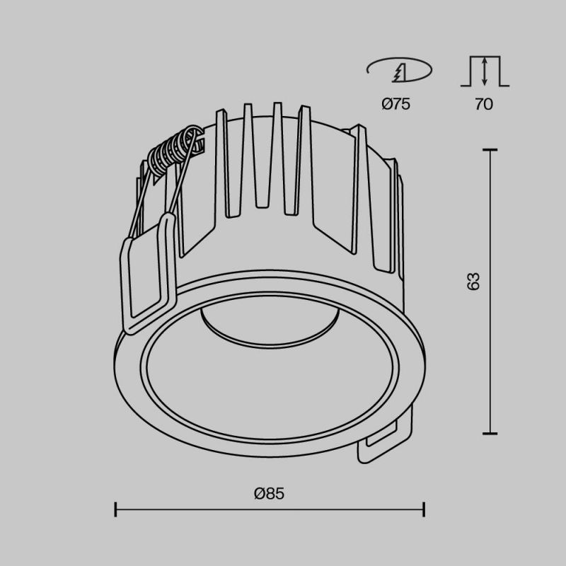 Встраиваемый светильник Maytoni Alfa LED 4000К(белый) 15W DL043-01-15W4K-RD-B-1 фото 4
