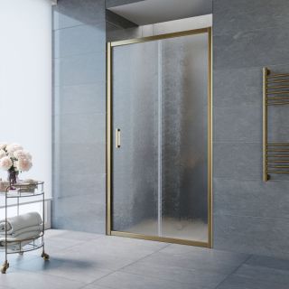 Душевая дверь Vegas Glass ZP 140 05 02, профиль бронзовый, стекло шиншилла