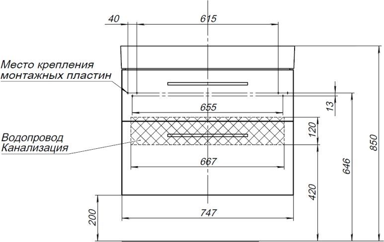 Тумба с раковиной Aquanet Nova 00245254