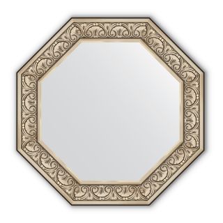Зеркало в багетной раме Evoform Octagon BY 3849 барокко серебро