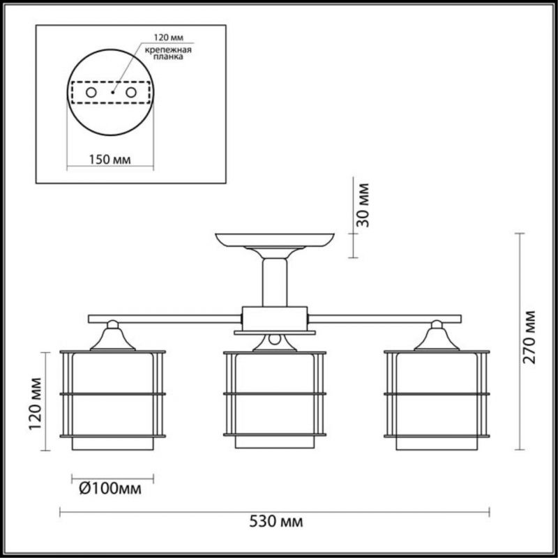 Люстра потолочная Lumion Rotondum 3504/3C