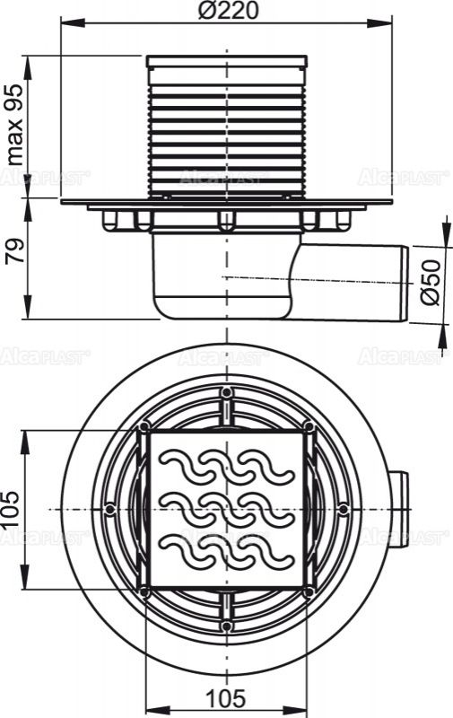 Сливной трап AlcaPlast APV102