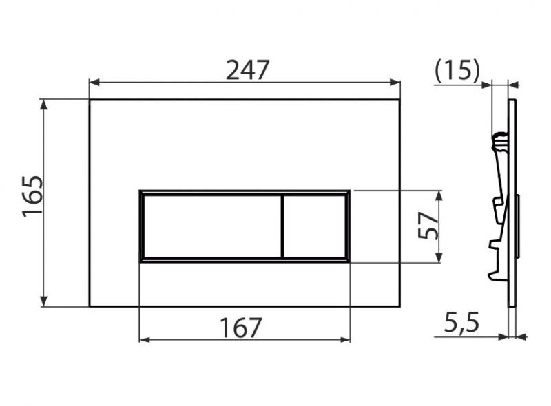 Кнопка смыва механическая AlcaPlast THIN M578