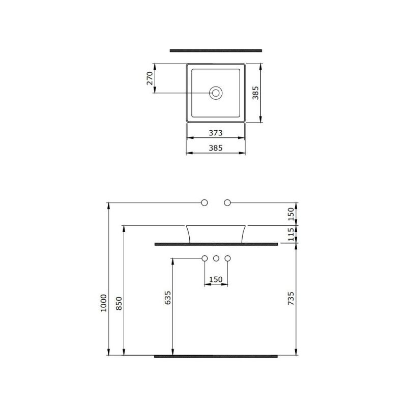 Раковина накладная BERGES Ego SL 181010, 38 см фото 2