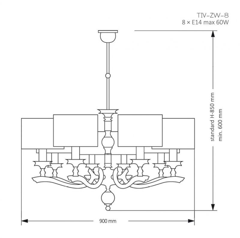 Люстра Kutek Mood Tivoli TIV-ZW-8 (N)