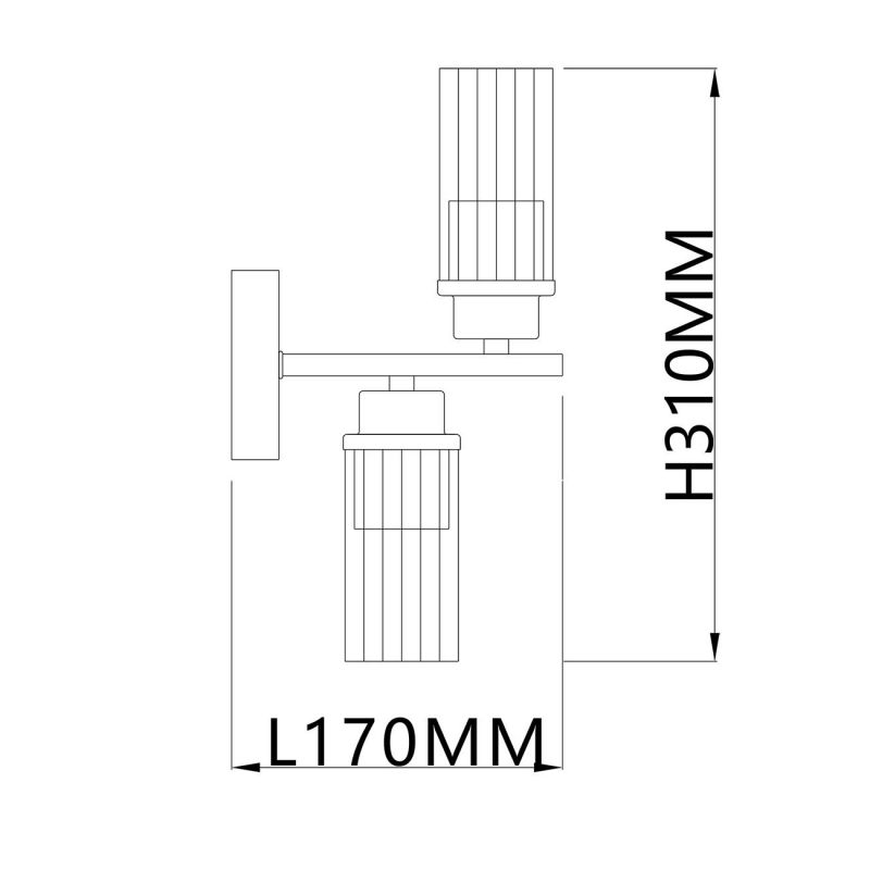 Настенный светильник Escada 2100/2A E14*40W Black