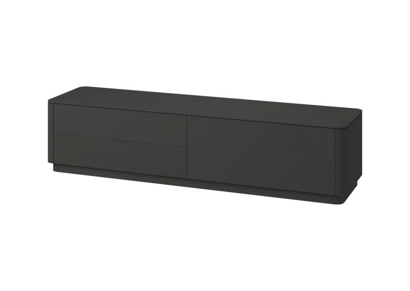 Тумба Ellipsefurniture Tammi под ТВ 2 ящика откидная дверь (черный) TM010206130101 фото 2