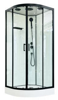Душевая кабина Royal Bath HK FATO RB90HK-T-BL стекло прозрачное/профиль черный