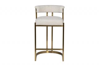Стул барный букле бежевый/матовое золото Garda Decor BD-3145092