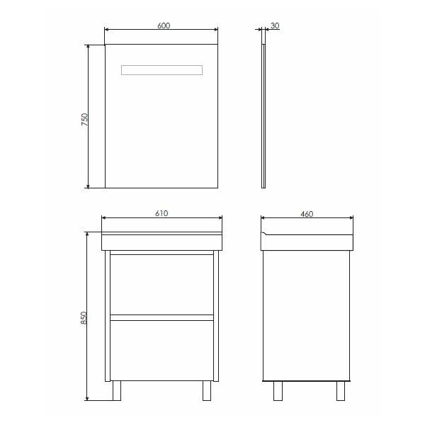 Тумба с раковиной Comforty Дублин 00004137134CF 61 фото 4