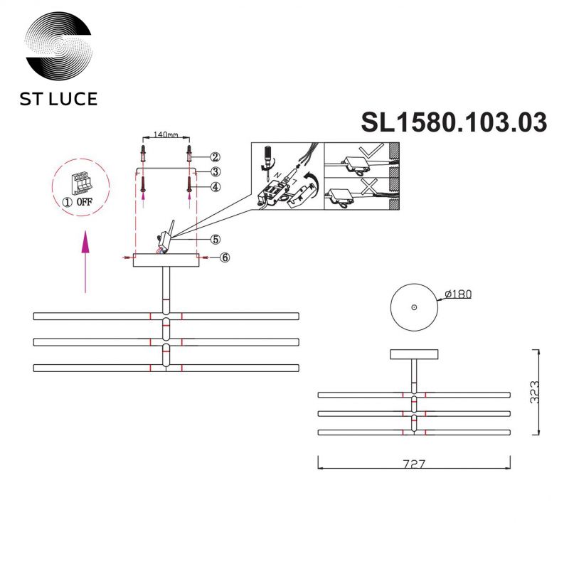 Потолочный светильник ST Luce RALIO SL1580.103.03 фото 3