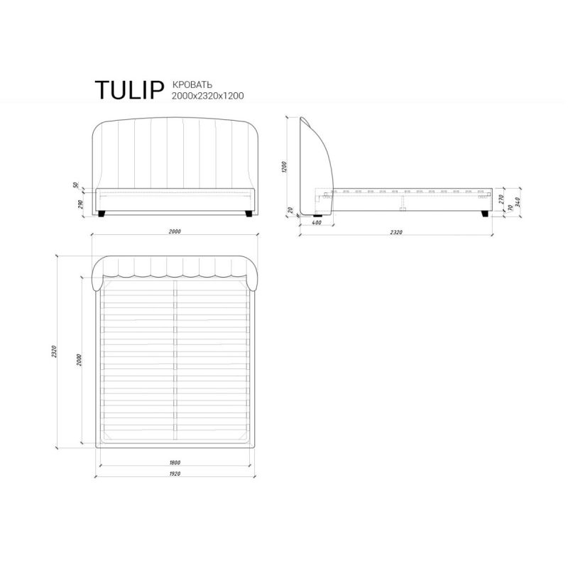 Кровать The IDEA Tulip BD-1965106