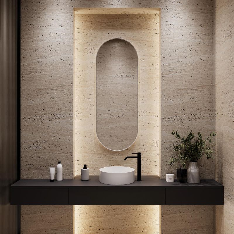 Настенное зеркало в раме GENGLASS NOLVIS M BD-2375163 белое фото 5