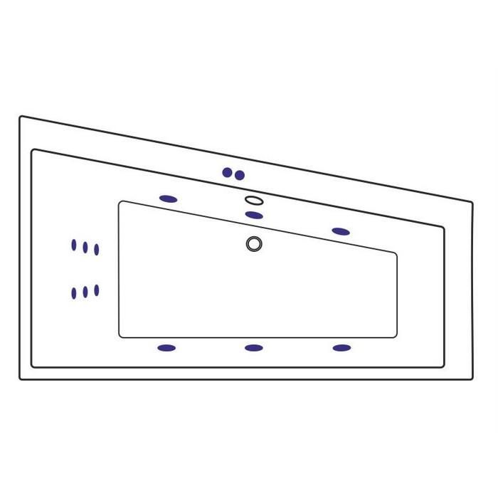 Акриловая ванна Excellent Sfera WAEX.SFP17.LINE.CR 170x100 с г/м, R  хром фото 2