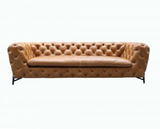 Диван Sotogrande Chesterfield Baroque Vintage Leather 3 Seater BD-3053424 оранжевый