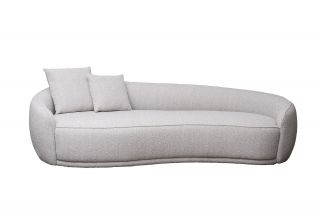 Диван трехместный букле бежевый Garda Decor Toulon BD-3145227