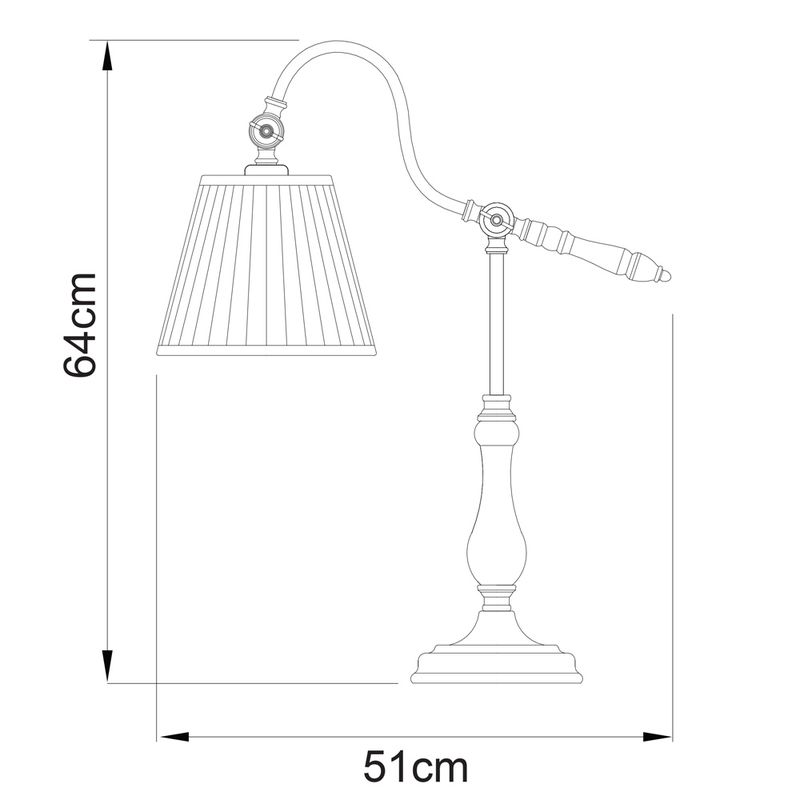 Настольная лампа Arte Lamp Seville A1509LT-1PB