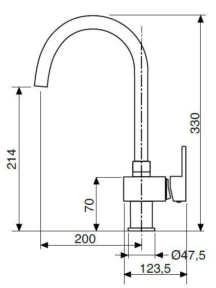 Смеситель для раковины Cezares UNIKA-LSM1-A-03/24-W0 золото