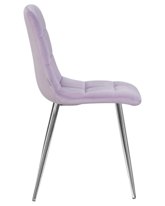 Стул Dobrin 7094-LML ALEX, цвет сиденья фиолетовый велюр (V108-49), цвет основания хромированная сталь