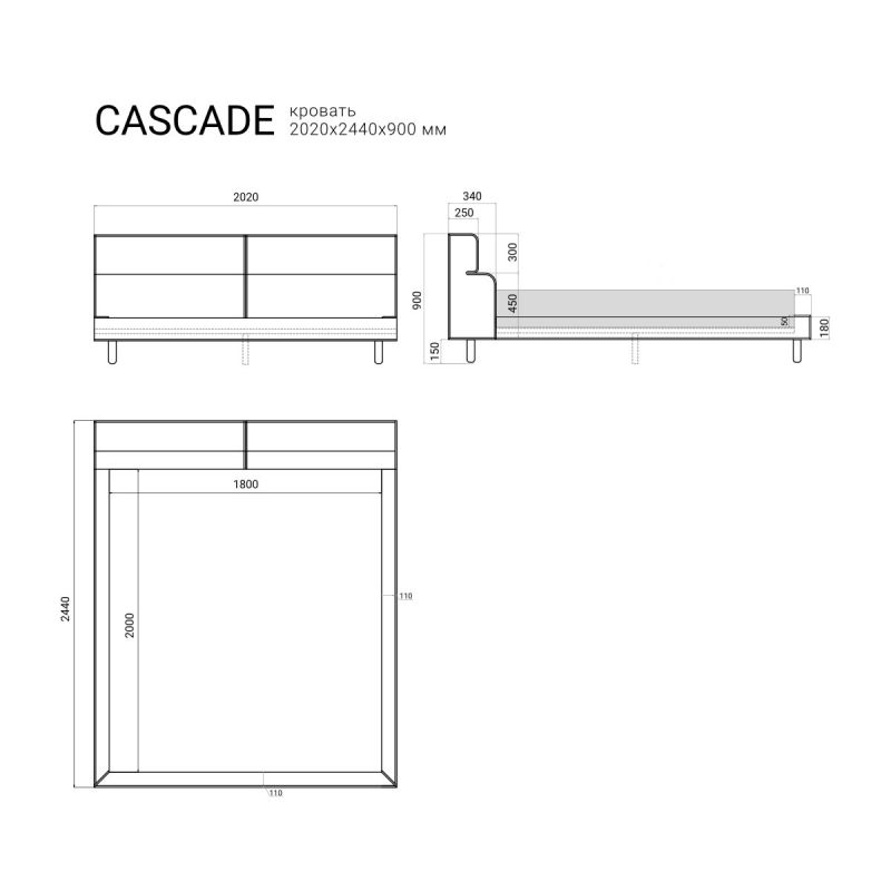 Кровать The IDEA CASCADE BD-2177707