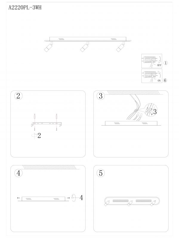 Спот Arte Lamp PISCES LED 220V IP20 A2220PL-3WH фото 5