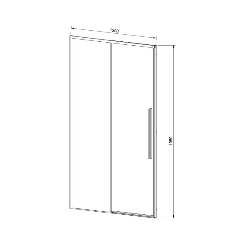 Душевая дверь Vincea Slim-N VDS-4SN120CL 1200, профиль хром, стекло прозрачное фото 3