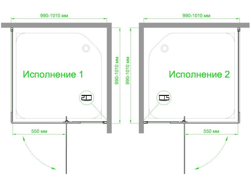 Душевой уголок Royal Bath  RBHPVD-T-BL, 100х100 см, профиль черный, стекло прозрачное фото 4
