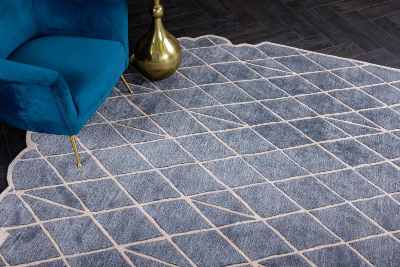 Индийский ковер из арт-шёлка и шерсти Carpet «IRREGULAR» TOP-9054-E.SLATE-P.TINT 244 x 307 см фото 3