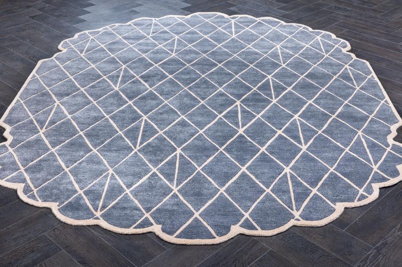 Индийский ковер из арт-шёлка и шерсти Carpet «IRREGULAR» TOP-9054-E.SLATE-P.TINT 244 x 307 см фото 5