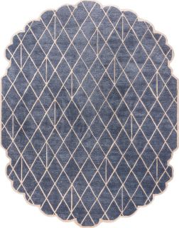 Индийский ковер из арт-шёлка и шерсти Carpet «IRREGULAR» TOP-9054-E.SLATE-P.TINT 244 x 307 см