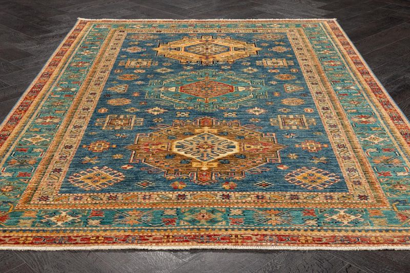 Пакистанский ковер из шерсти Carpet «KAZAK ROYAL» 227900-GREY-GREY 168 x 239 см