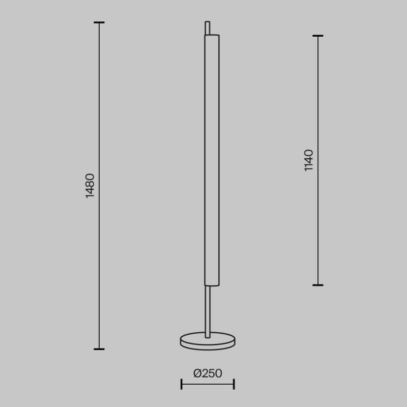 Напольный светильник (торшер) Maytoni Loom 220-240V 15W IP20 3000K 15W LED 220-240V 3000K MOD258FL-L15BS3K фото 3
