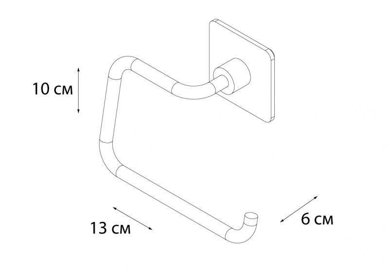 Держатель запасного рулона Fixsen Square FX-93110B