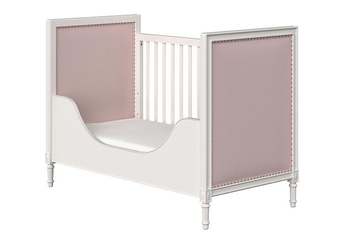 Кроватка Ellipsefurniture Elit (белый, розовая ткань) ET010101030501 фото 3