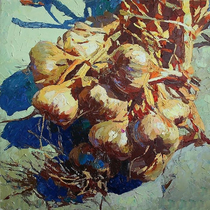 Картина "Чеснок" 55x55 Михаил Рудник
