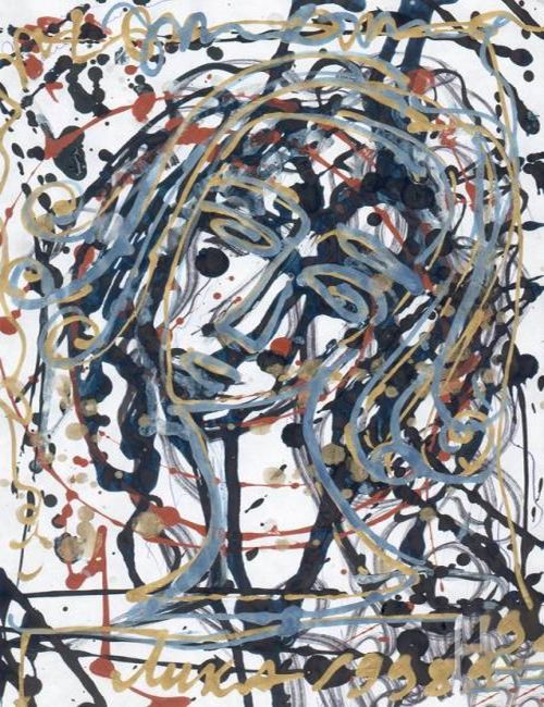 Картина "девушка с серебрянными волосами #2" Лика Волчек