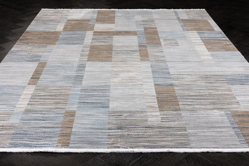 Турецкий ковер из полиэстера Carpet «PARKER» 2161A-LGRY-ANT 200 x 290 см фото 3